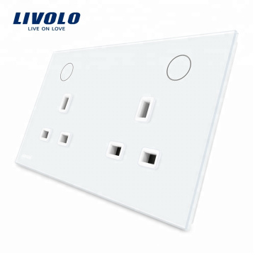 Livolo Fabricant UK Prise murale standard 13A Prise murale VL-W2C2UK-11